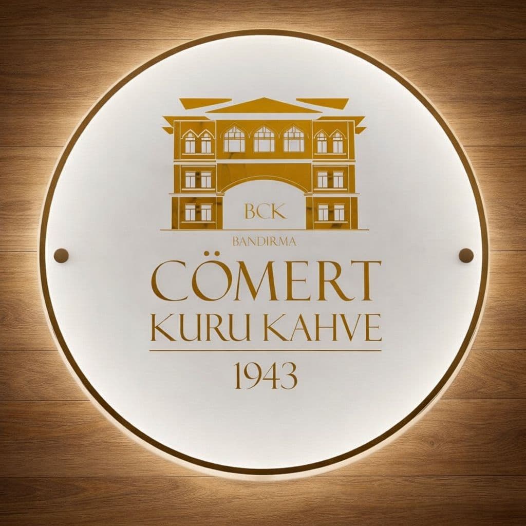 Cömert Kuru Kahve için üretilen ışıklı tabela