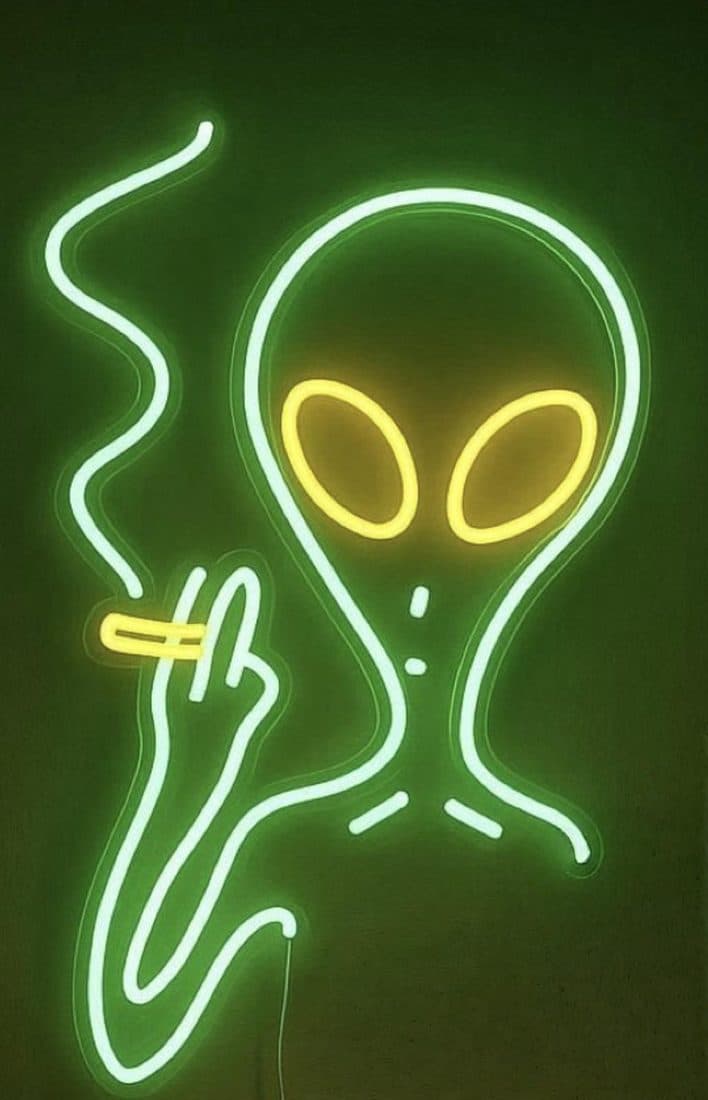 Uzaylı (Alien) Figürlü LED Neon Tablo