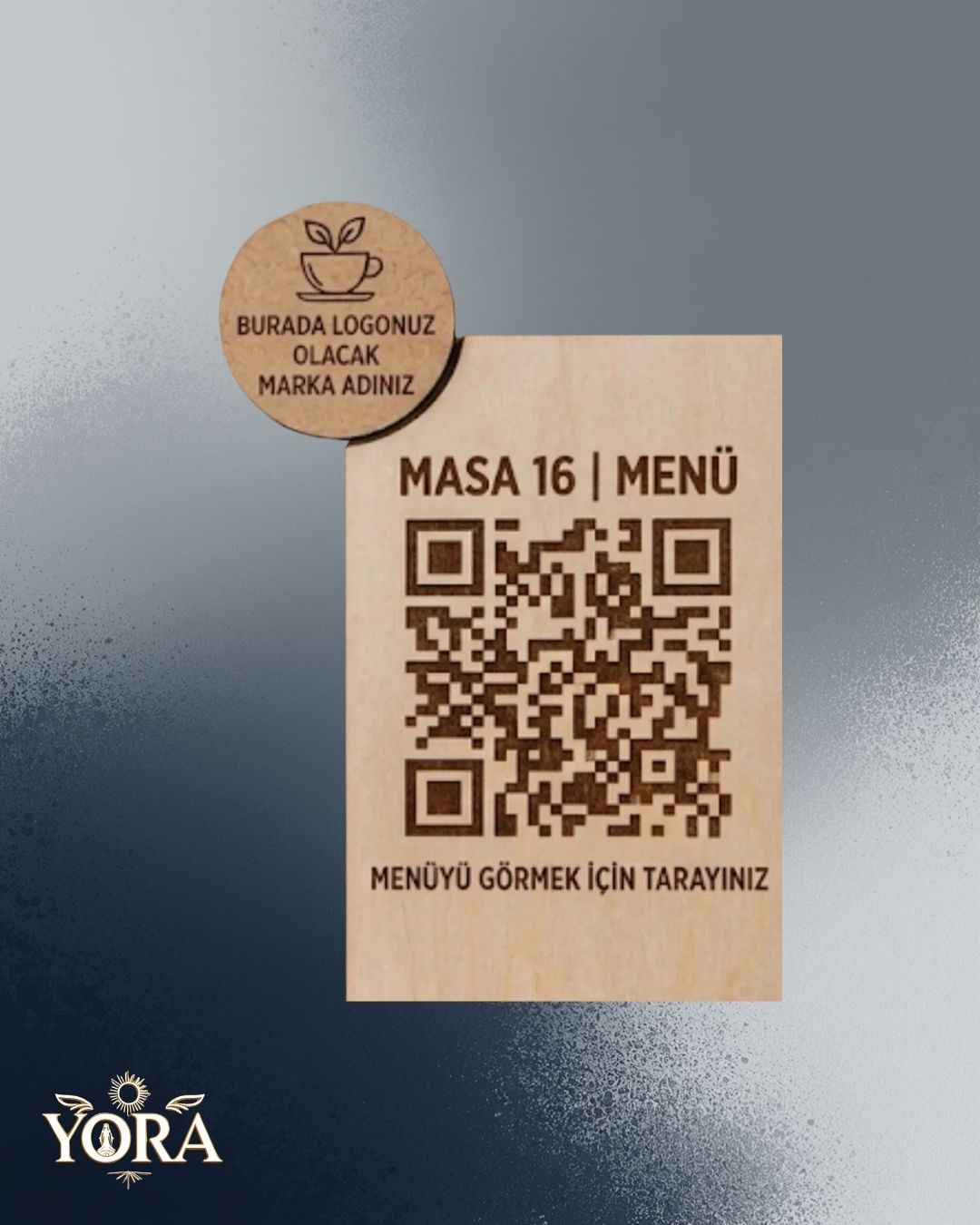 Ahşap QR Kod Standı